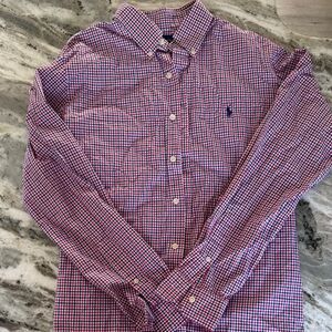 Men's Ralph Lauren Polo Gingham Shirt - Red and Blue